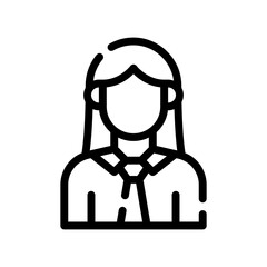 businesswoman line icon
