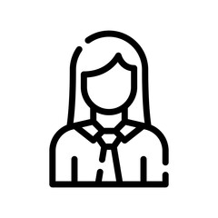 businesswoman line icon