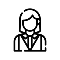 businesswoman line icon