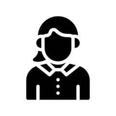 businesswoman glyph icon