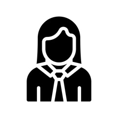 businesswoman glyph icon