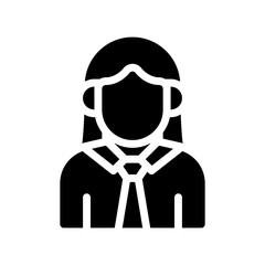 businesswoman glyph icon