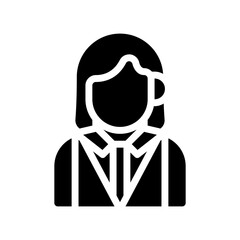 businesswoman glyph icon