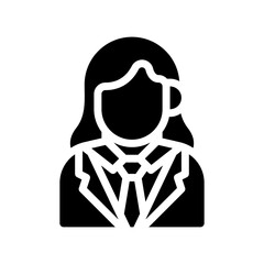 businesswoman glyph icon