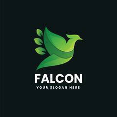 Falcon gradient logo vector icon illustration