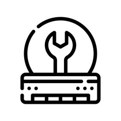 air conditioner line icon