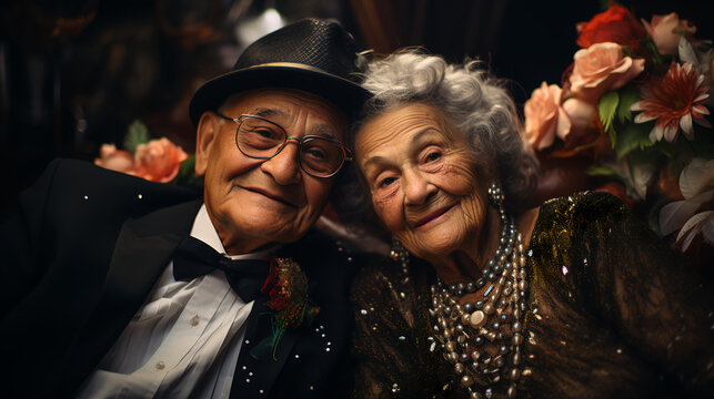 New Year’s Eve Party - Active Seniors - Older People Having Fun - Quirky And Charming Outfits - Festive Fashion 