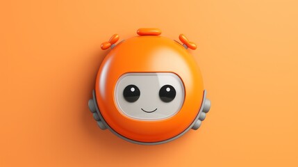 Digital clock robot emoji character icon. 3D design. - obrazy, fototapety, plakaty