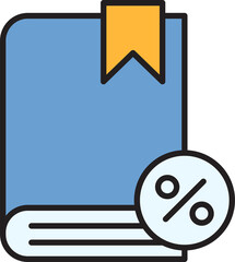 Book and Percent Icon

