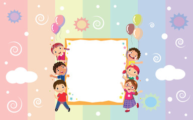 kids celebrating, balloons, celebration writing board, christmas, holiday, joy, childlike, kids, education
