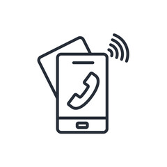 phone icon. vector.Editable stroke.linear style sign for use web design,logo.Symbol illustration.