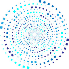Abstract Blue Dot Circle Design