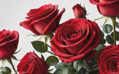 Beautiful red roses closeup