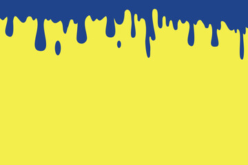 blue color drops on yellow background