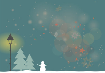 Fototapeta na wymiar Vektor Hintergrund mit Schnee - Winter - Weihnachten