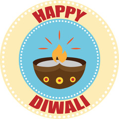 Happy diwali vector image