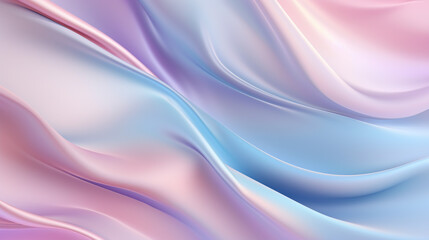 Abstract Pale Pink, Soft Blue, Light Lavender of flowing satin fabric or liquid in soft cool colors