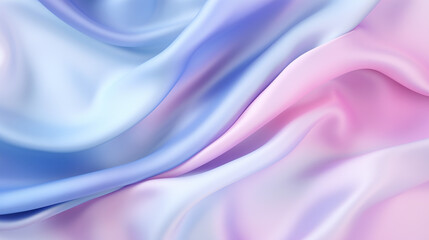 Abstract Pale Pink, Soft Blue, Light Lavender of flowing satin fabric or liquid in soft cool colors