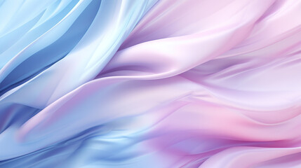Abstract Pale Pink, Soft Blue, Light Lavender of flowing satin fabric or liquid in soft cool colors