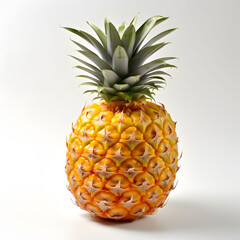 Realistic pineapple fruit photography, white background