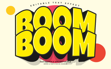 Boom Comic editable text effect template © galord