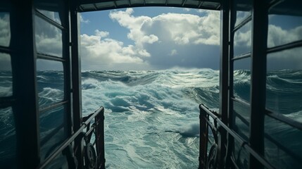 Awe-Inspiring View of the Sea Spreading Wide from the Ship