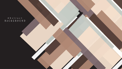 Modern digital concept square pattern with overlay gradient light brown square elements on dark background.