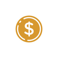 Coin Money Icon Vector Logo Template