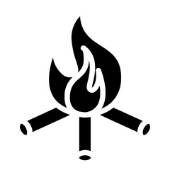 Campfire glyph icon