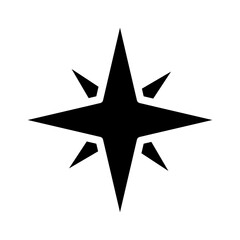 Obraz premium Compass glyph icon
