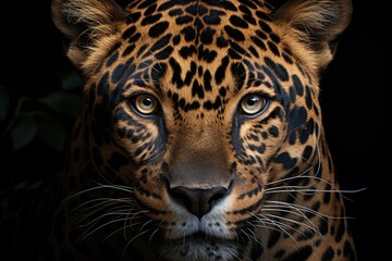 Fototapeta na wymiar close up portrait of a leopard