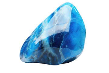 Sparkling Blue Stone Accessory Isolated on Transparent Background