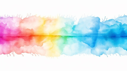 Colorful paint stripe on isolated white background - ai generative