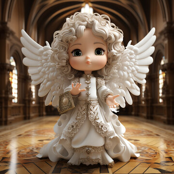 3d cartoon angel