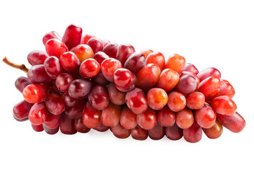 Red Grape on whiter background, Red grape or Red shine muscat grape isolste on white with clipping path.