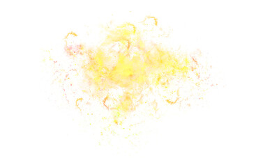Fototapeta na wymiar gold and orange galaxy watercolor stars splashes transparent