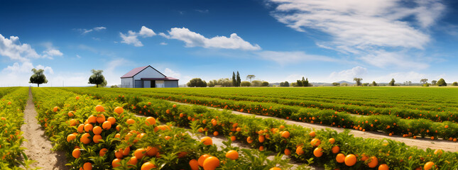 Orange farm panoramic scene