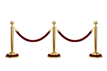 Luxurious Queue Line Rope Isolated on Transparent Background