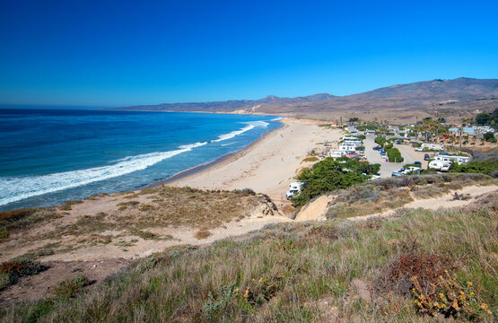 Jalama Beach RV resort campsite on the California central coast United States