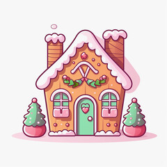 christmas gingerbread house clip art 