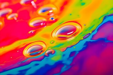 Rainbow Colors Created by Soap, Bubble,or Oil Makes Can Use for Background.