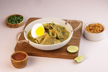 Soto Babat or Tripe Soup is Indonesian Street Food. 
