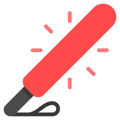 light stick icon with flat style and pixel perfect base. Suitable for website design, logo, app and UI. Based on the size of the icon in general, so it can be reduced.