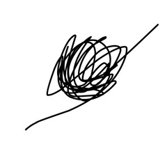 Scribble chaos line brush stroke