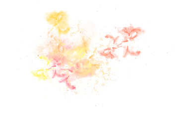 gold and orange galaxy watercolor  stars splashes transparent