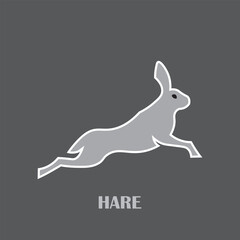 Hare logo with minimalistic design.