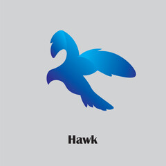 Hawk animal logo design with minimalist colors that are suitable for your project.