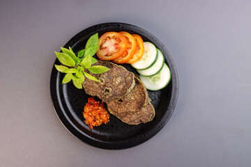 Paru Goreng Sambal Bawang is Fried Lung with Spicy Garlic Sauce.