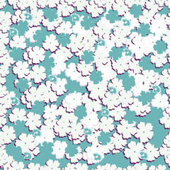 Pastel colors floral pattern. Seamless vector illustration