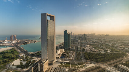 view of the Abu Dhabi city skyline